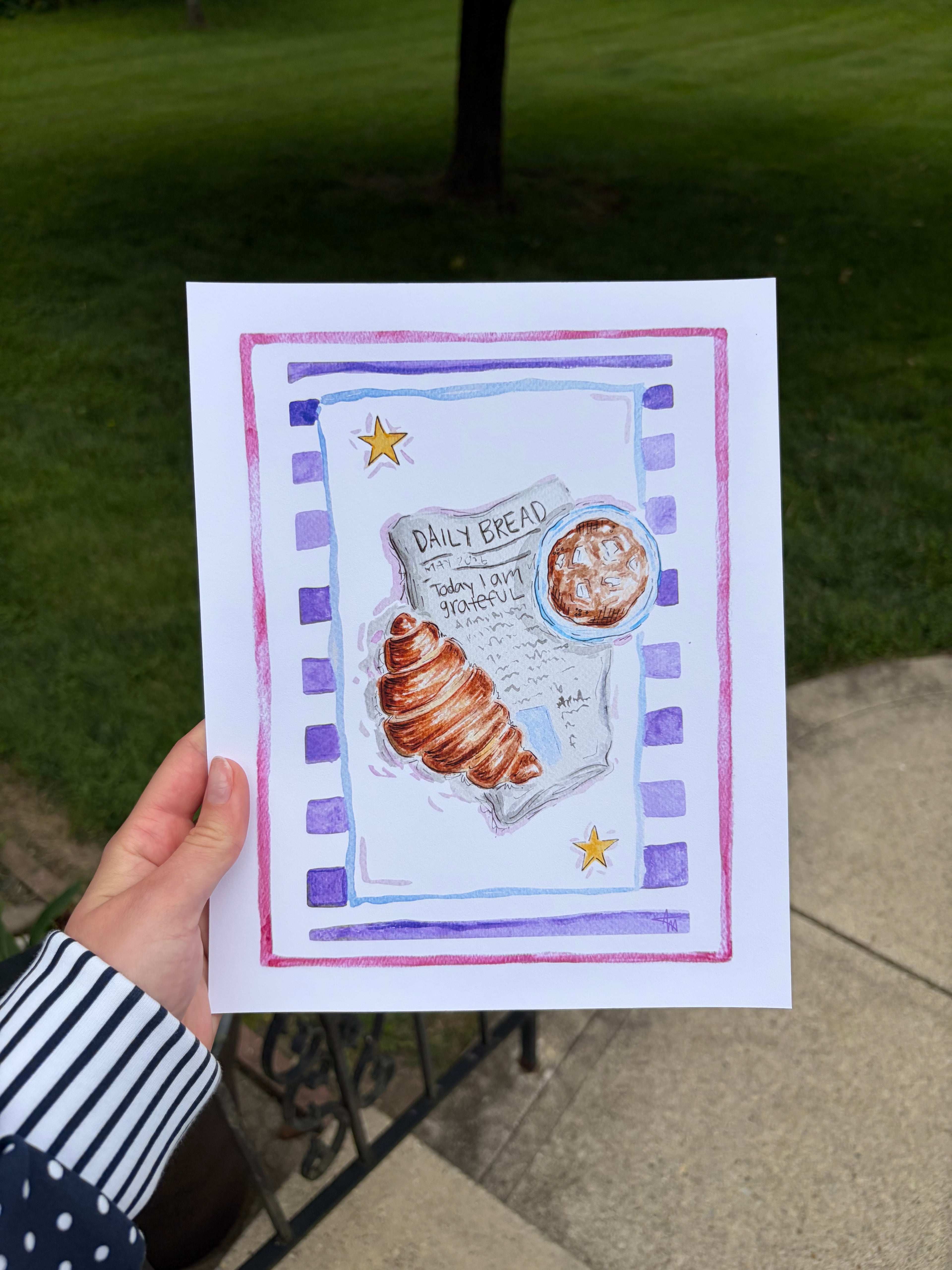 DAILY BREAD WATERCOLOR PRINT