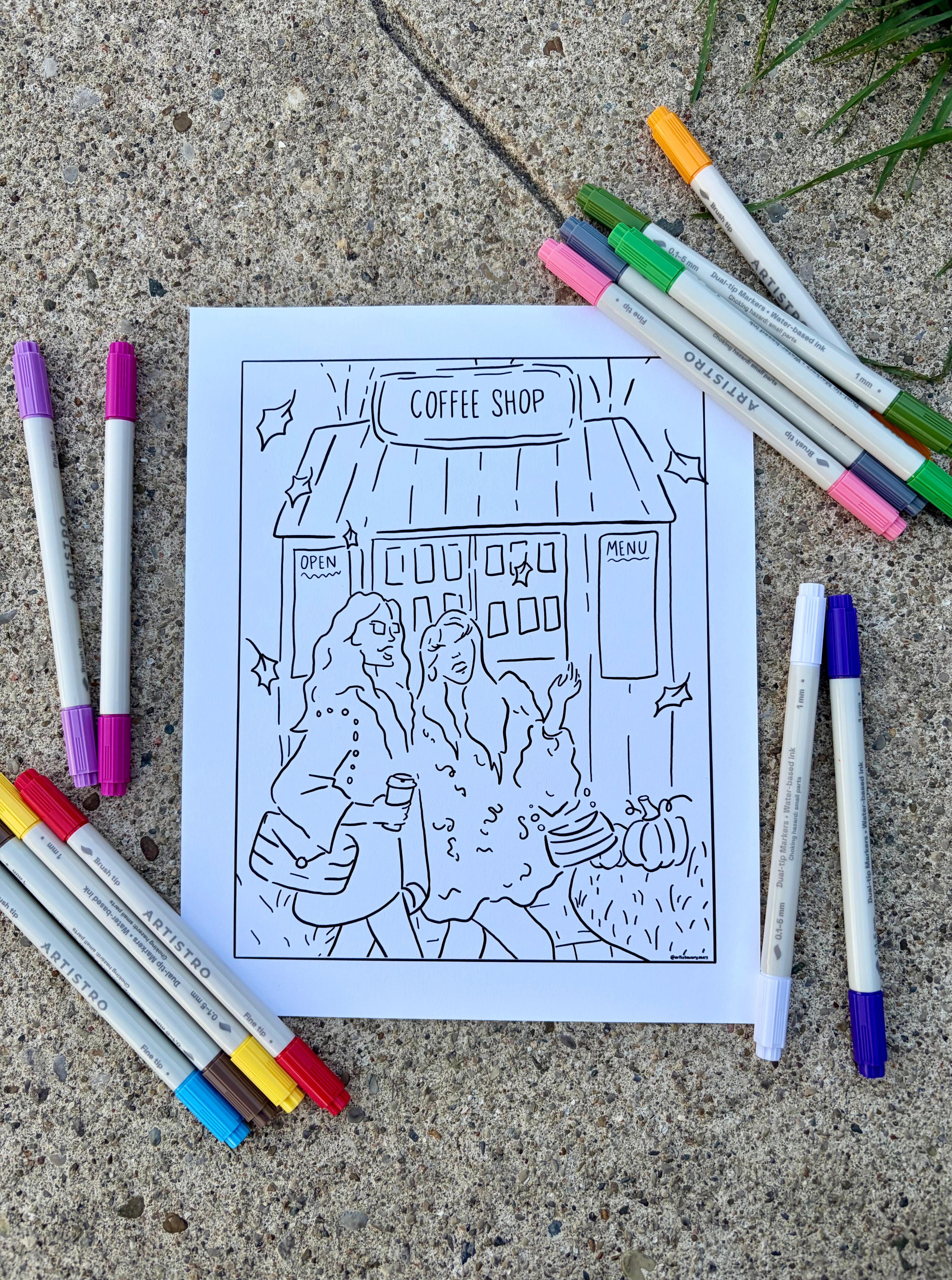 AUTUMN COLOR-YOUR-OWN PRINT